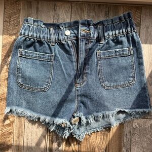 Denim Shorts with Stretchy Waist Band
